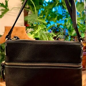 Dooney & Bourke Black Pebble Grain Leather Shoulder Bag